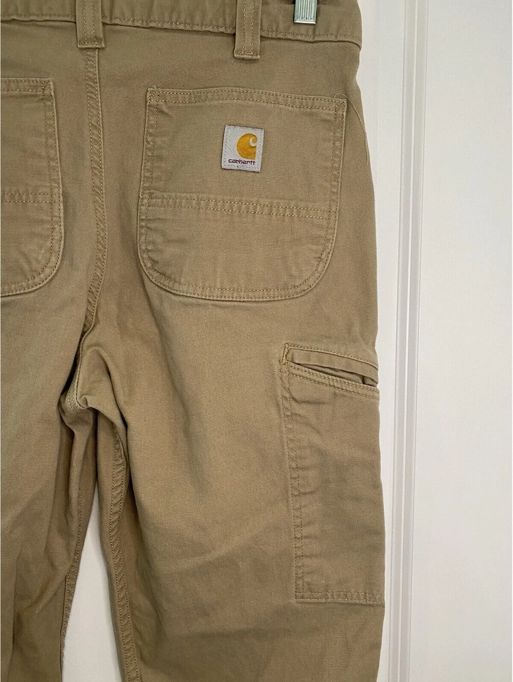 Carhartt Men's Khaki Relaxed Fit Rugged Flex Pants 32x32